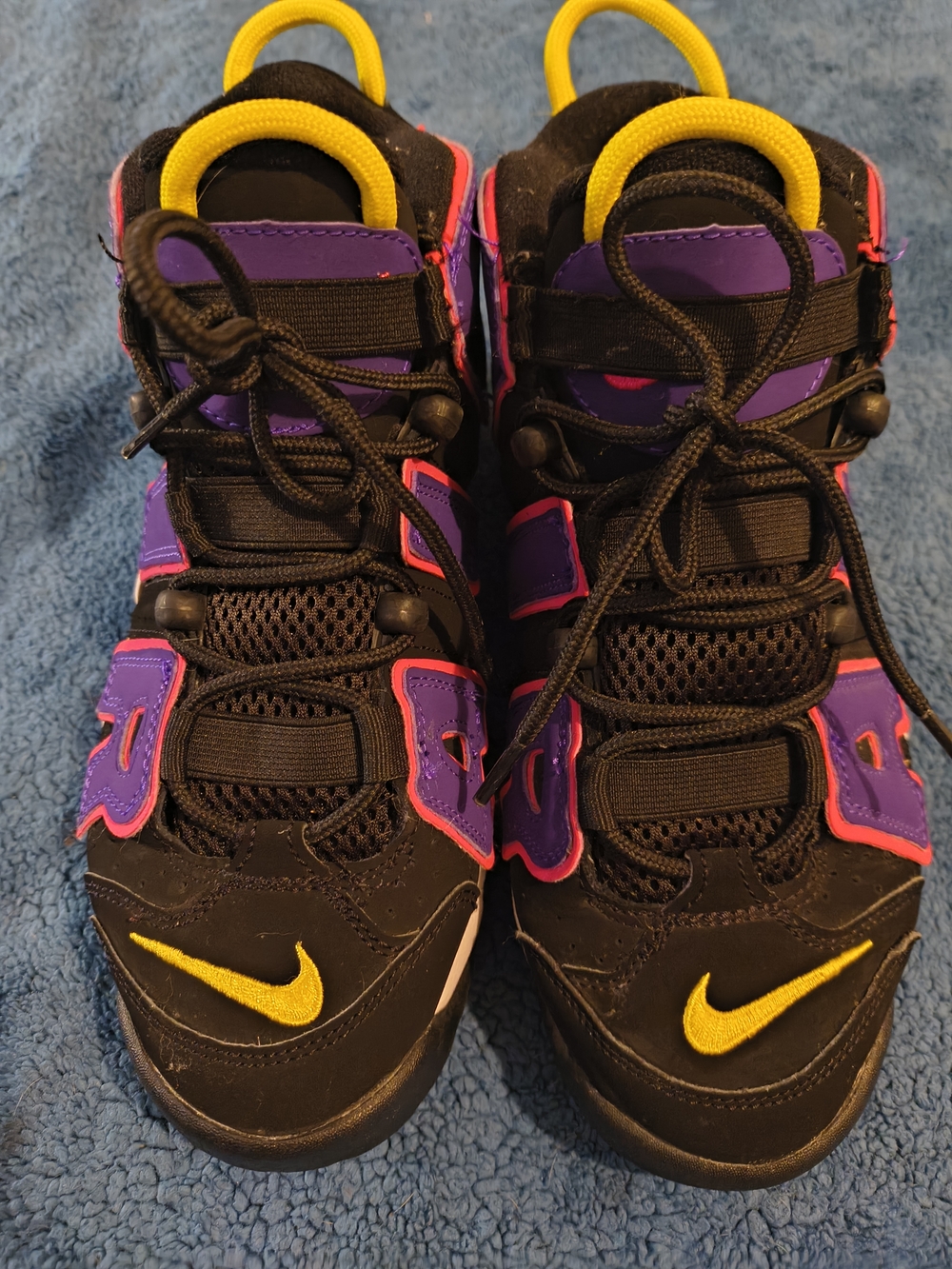 Nike Black Sneakers with Purple & Yellow Accents